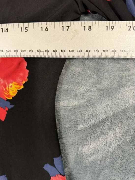 Tommy Hilfiger Womens Dress Size 10 Floral Print Black Multicolor 3/4 Bell - Picture 10 of 12